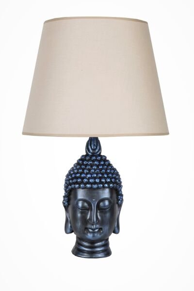 qdec Modern Dizayn Büyük Buda Abajur Cobalt Bej