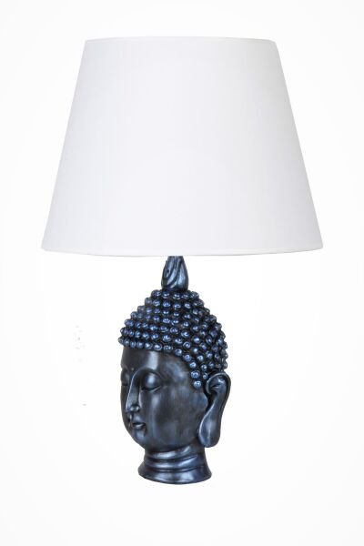 qdec Modern Dizayn Büyük Buda Abajur Cobalt Beyaz