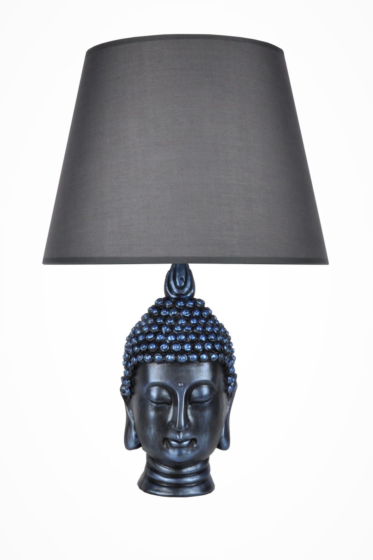 qdec Modern Dizayn Büyük Buda Abajur Cobalt Gri