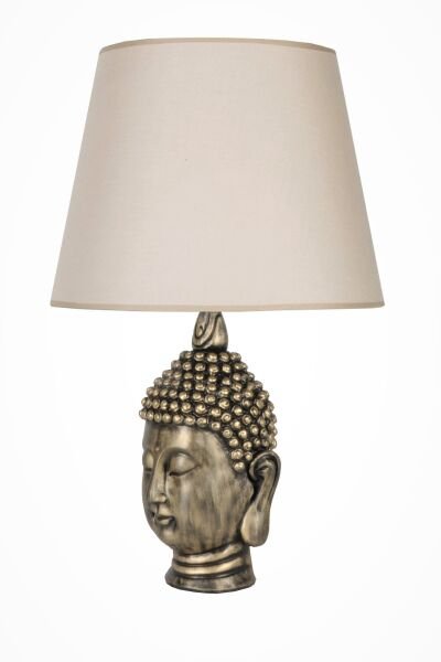 qdec Modern Dizayn Büyük Buda Abajur Gold Bej