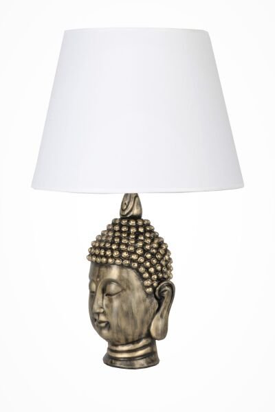 qdec Modern Dizayn Büyük Buda Abajur Gold Beyaz