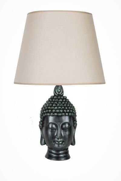 qdec Modern Dizayn Büyük Buda Abajur Yeşil Bej