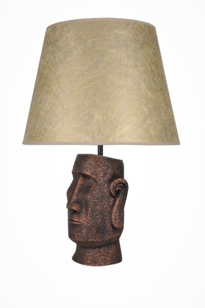 qdec Modern Dizayn Moai Abajur Bakır Gold