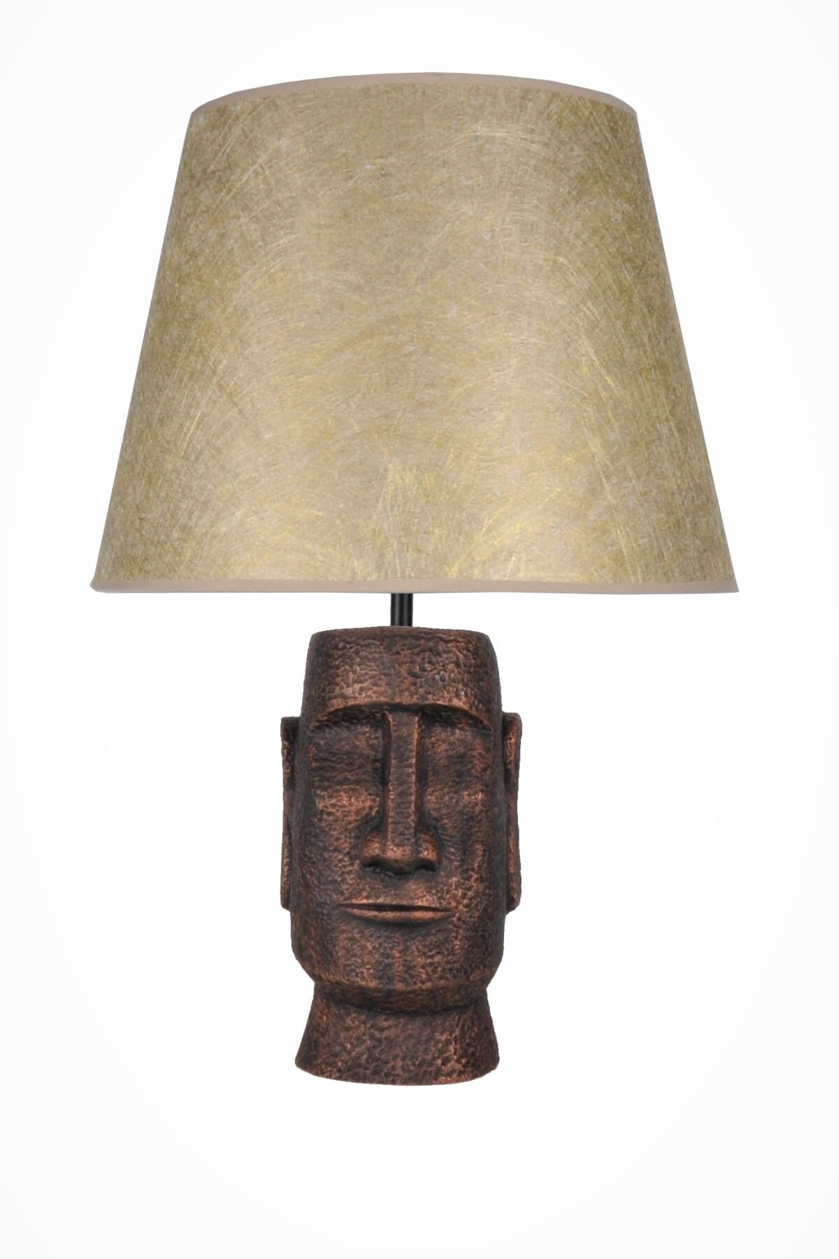 qdec Modern Dizayn Moai Abajur Bakır Gold