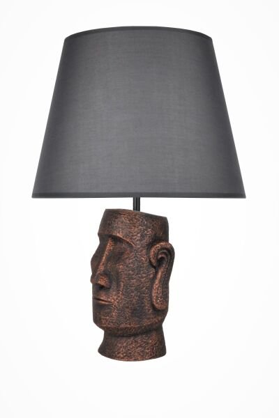 qdec Modern Dizayn Moai Abajur Bakır Gri