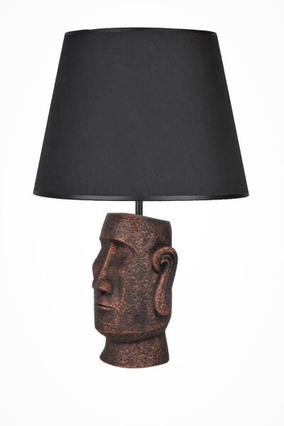 qdec Modern Dizayn Moai Abajur Bakır Siyah
