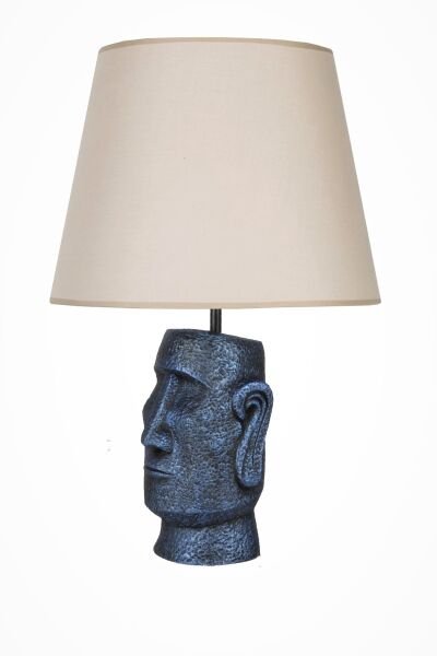 qdec Modern Dizayn Moai Abajur Cobalt Bej