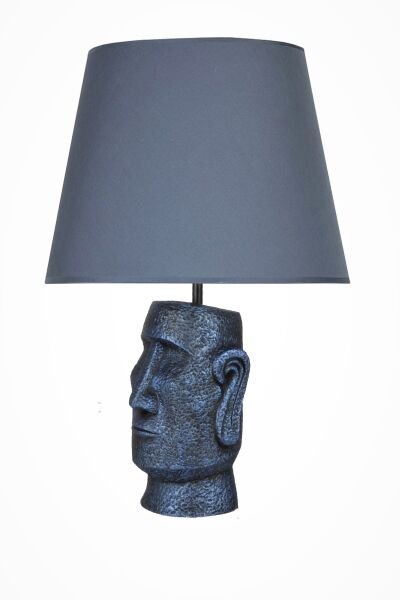 qdec Modern Dizayn Moai Abajur Cobalt Lacivert