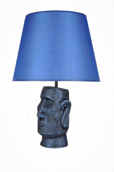 qdec Modern Dizayn Moai Abajur Cobalt Mavi