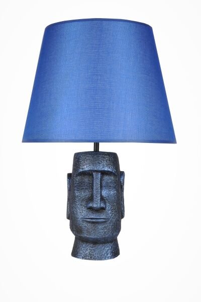 qdec Modern Dizayn Moai Abajur Cobalt Mavi