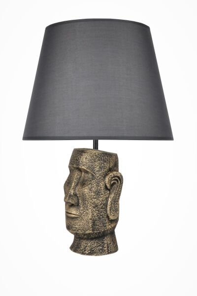 qdec Modern Dizayn Moai Abajur Gold Gri