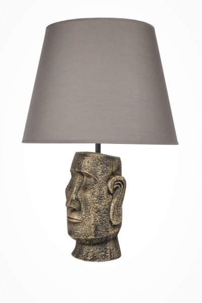 qdec Modern Dizayn Moai Abajur Gold Antrasit
