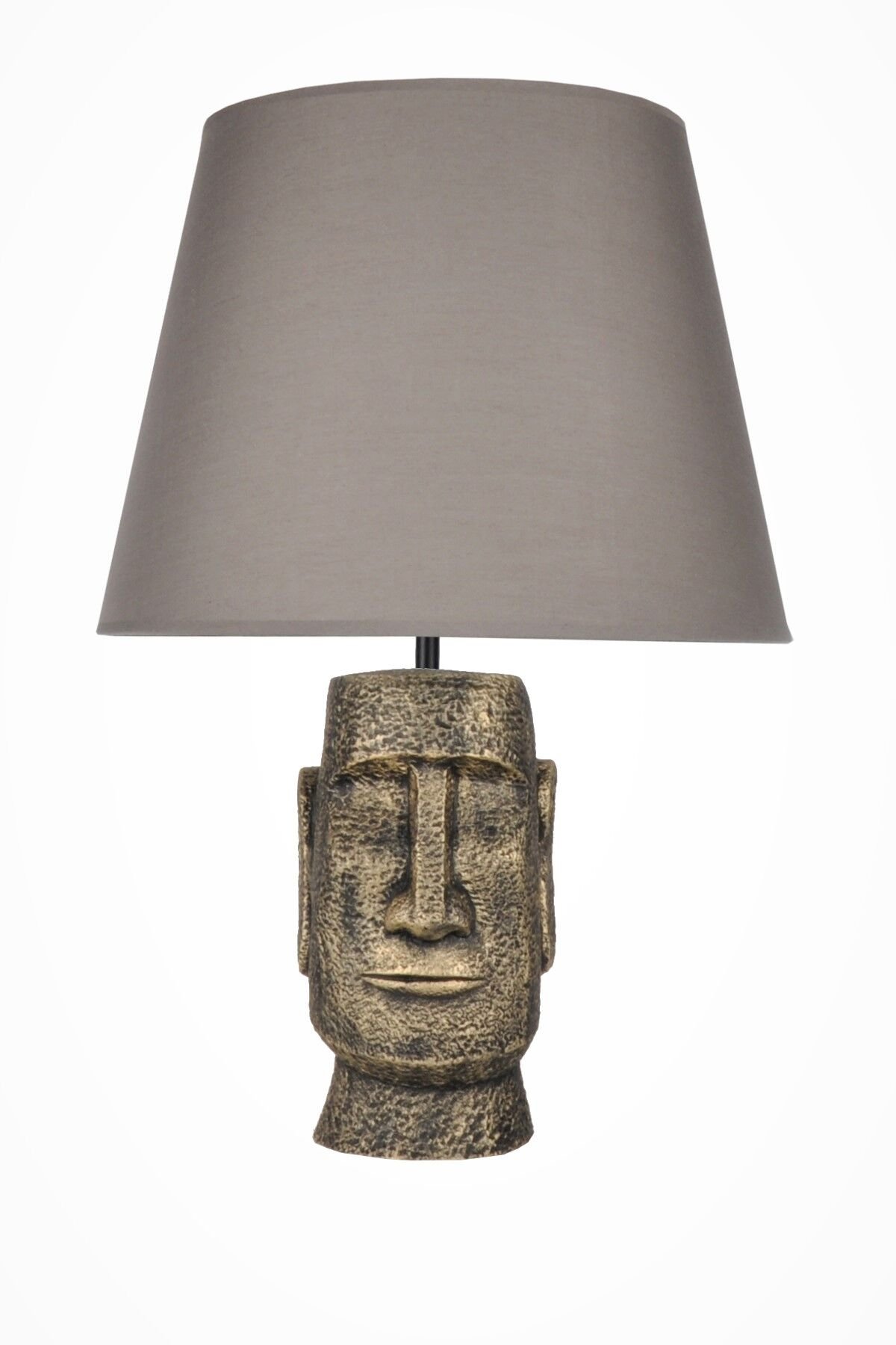 qdec Modern Dizayn Moai Abajur Gold Antrasit