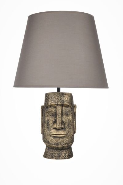 qdec Modern Dizayn Moai Abajur Gold Antrasit