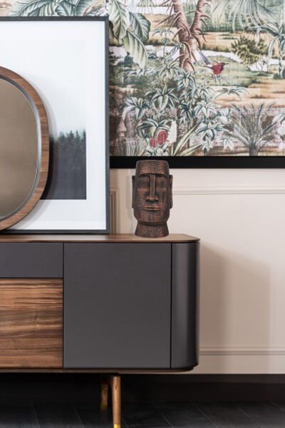 qdec Modern Dizayn Moai Biblo Bakır