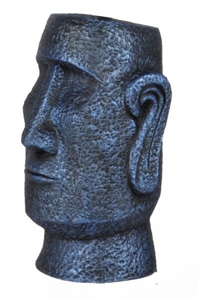 qdec Modern Dizayn Moai Biblo Cobalt