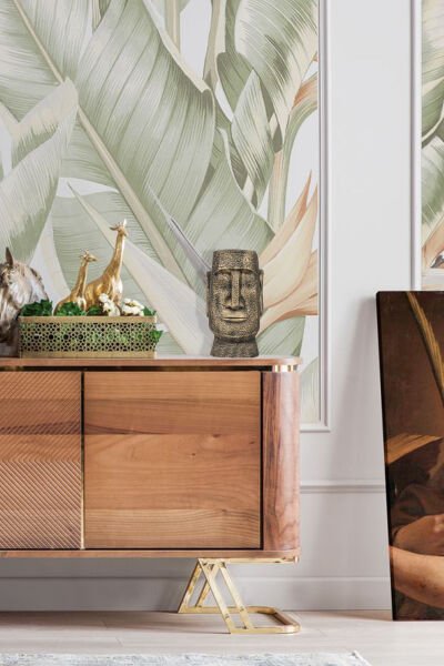 qdec Modern Dizayn Moai Biblo Gold