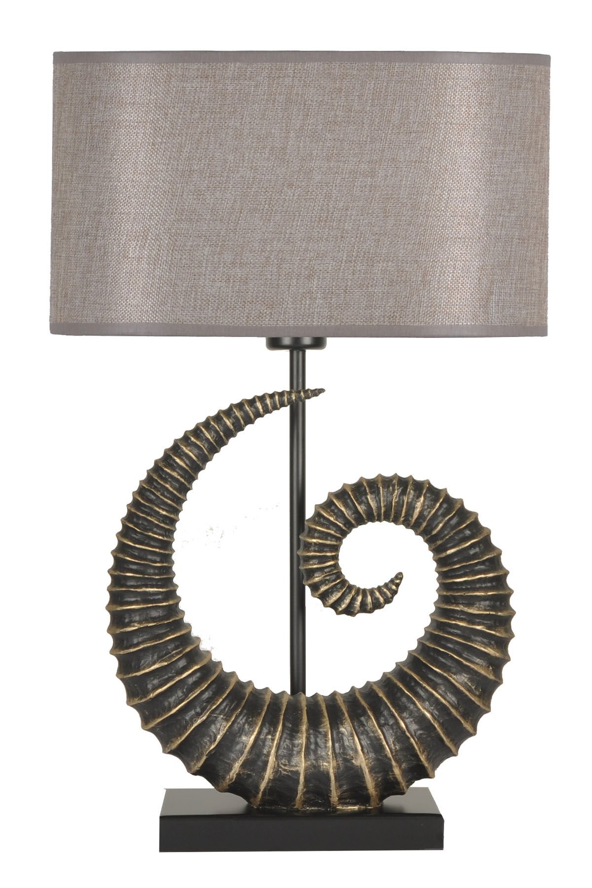 qdec Modern Dizayn Burgu Abajur Gold H.Gold