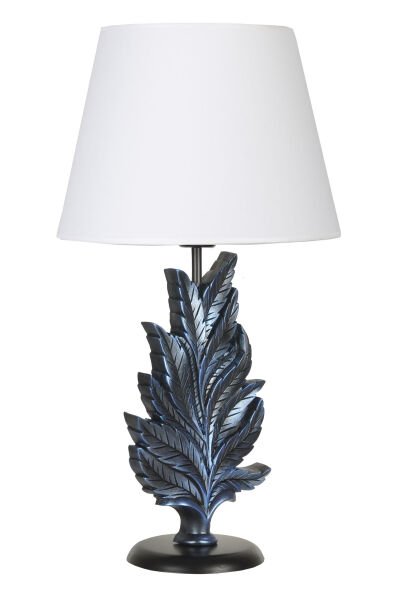 qdec Modern Dizayn Yaprak Abajur Cobalt Beyaz