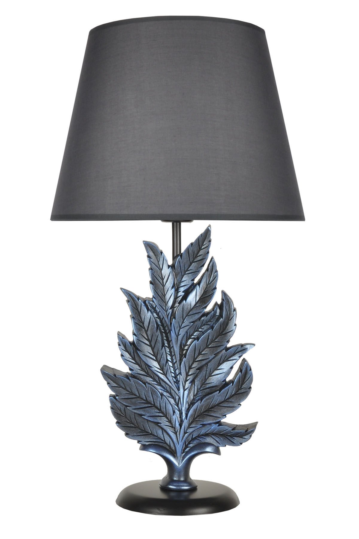 qdec Modern Dizayn Yaprak Abajur Cobalt Gri
