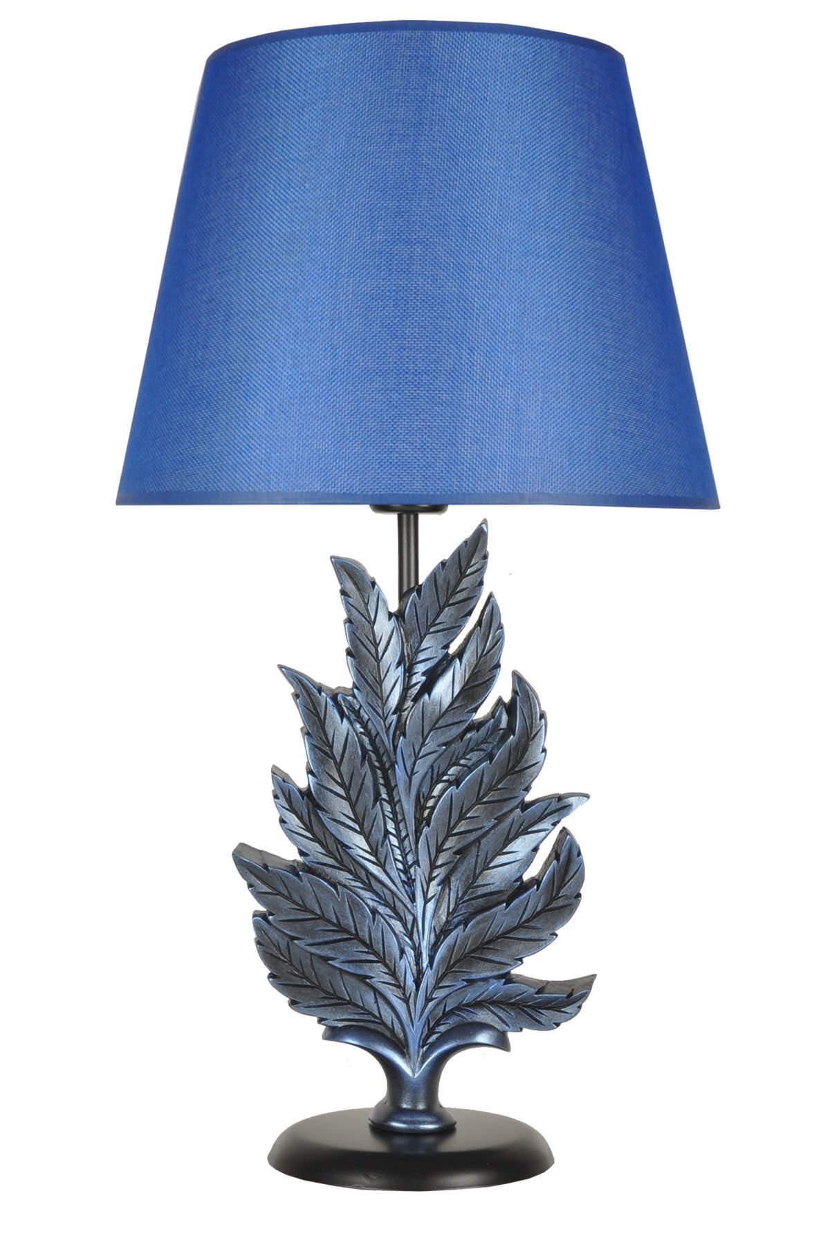 qdec Modern Dizayn Yaprak Abajur Cobalt Mavi
