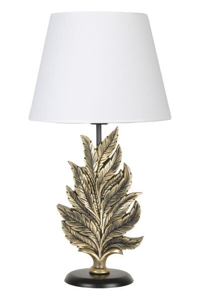 qdec Modern Dizayn Yaprak Abajur Gold Beyaz