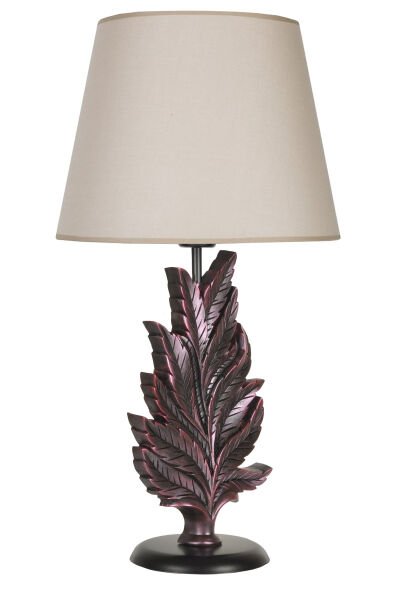 qdec Modern Dizayn Yaprak Abajur Mor Bej