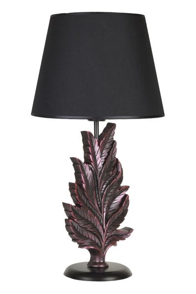 qdec Modern Dizayn Yaprak Abajur Mor Siyah