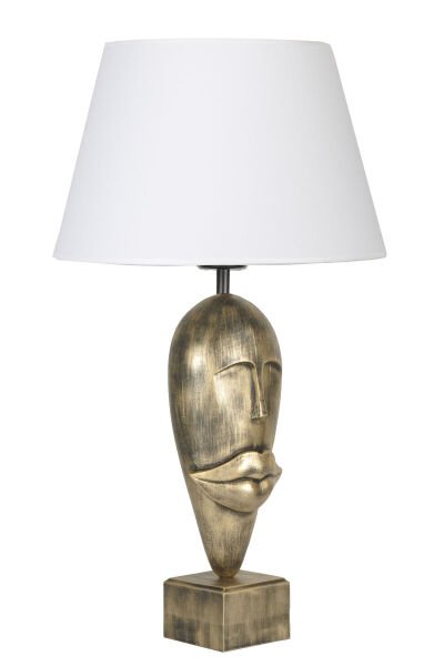 qdec Modern Dizayn Afrika Abajur Gold Beyaz