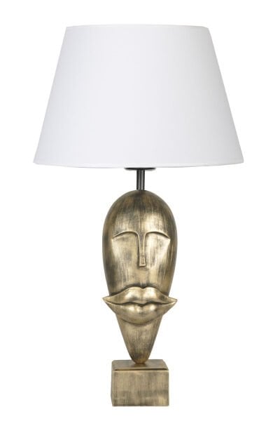 qdec Modern Dizayn Afrika Abajur Gold Beyaz