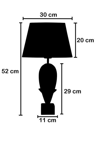 qdec Modern Dizayn Afrika Abajur Sarı Bej