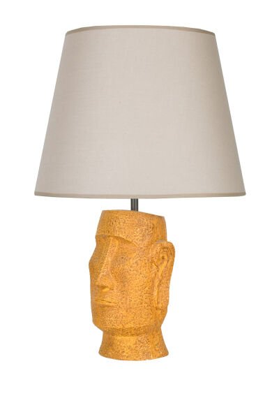 qdec Modern Dizayn Moai Abajur Sarı Bej