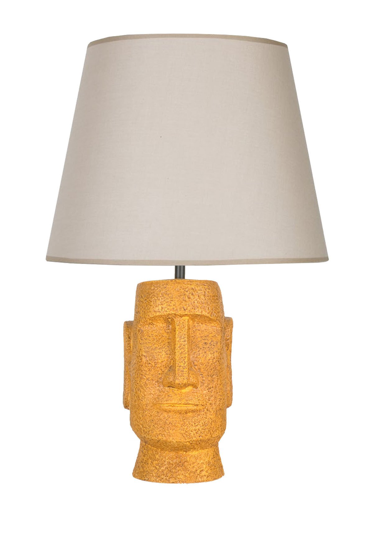 qdec Modern Dizayn Moai Abajur Sarı Bej