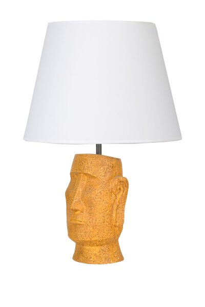 qdec Modern Dizayn Moai Abajur Sarı Beyaz