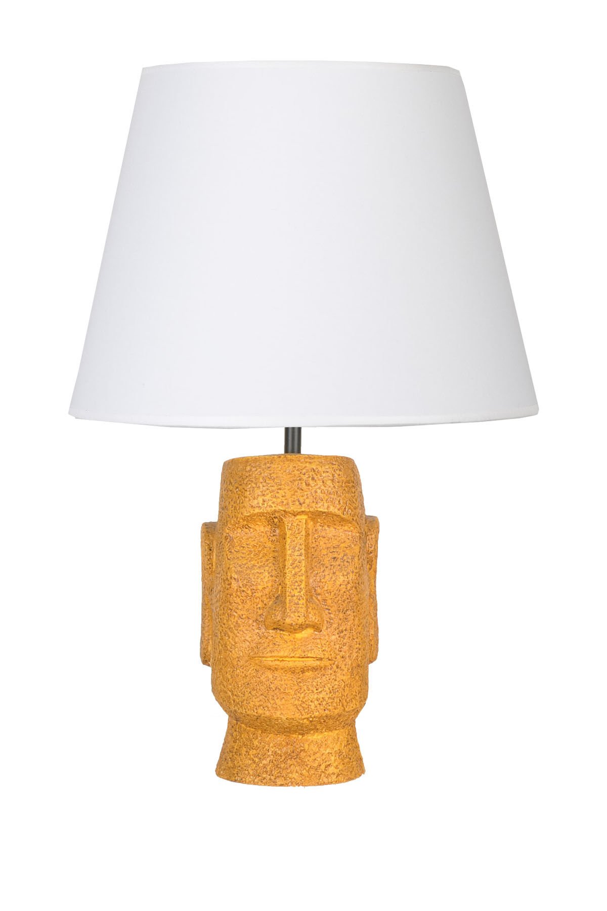 qdec Modern Dizayn Moai Abajur Sarı Beyaz