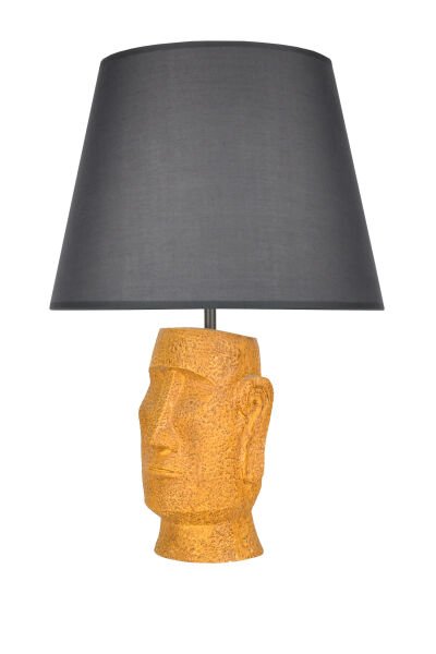 qdec Modern Dizayn Moai Abajur Sarı Gri