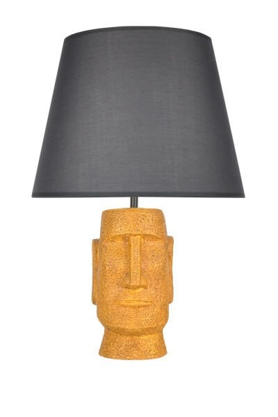 qdec Modern Dizayn Moai Abajur Sarı Gri