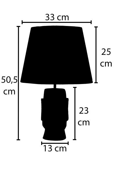 qdec Modern Dizayn Moai Abajur Sarı Krem