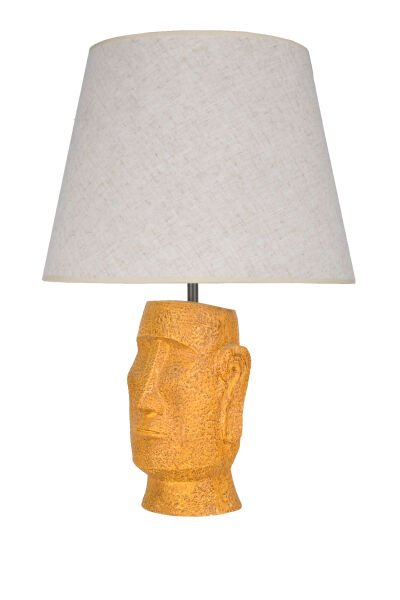 qdec Modern Dizayn Moai Abajur Sarı Krem