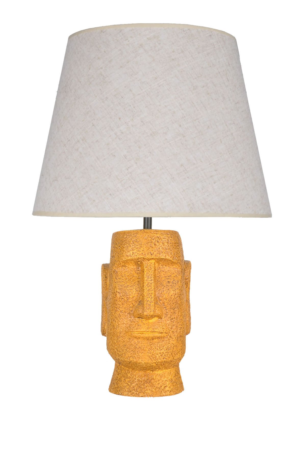 qdec Modern Dizayn Moai Abajur Sarı Krem