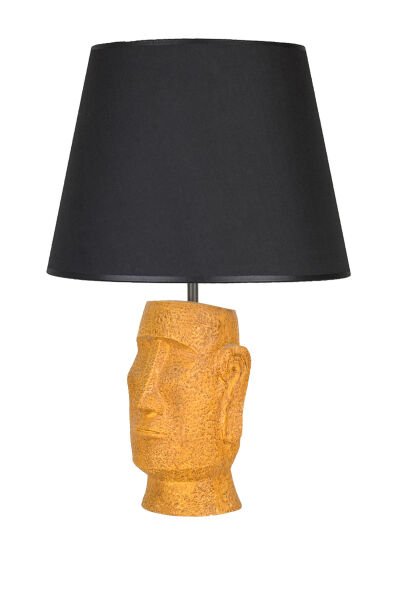 qdec Modern Dizayn Moai Abajur Sarı Siyah
