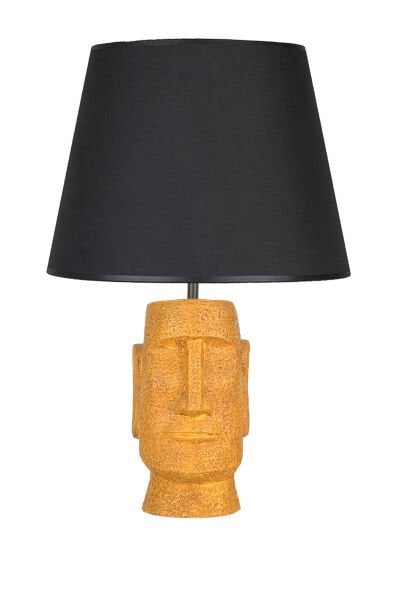 qdec Modern Dizayn Moai Abajur Sarı Siyah