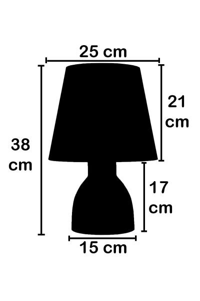 qdec Modern Dizayn Vivo Abajur Siyah Siyah
