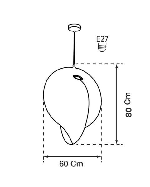 qdec japon ipek sarkıt avize 80cm
