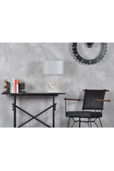 qdec Modern Dizayn İnsan Abajur Beyaz Beyaz