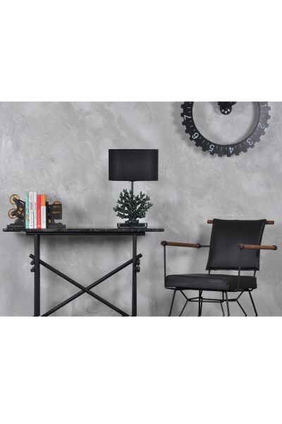 qdec Modern Dizayn Mercan Abajur Yeşil Siyah