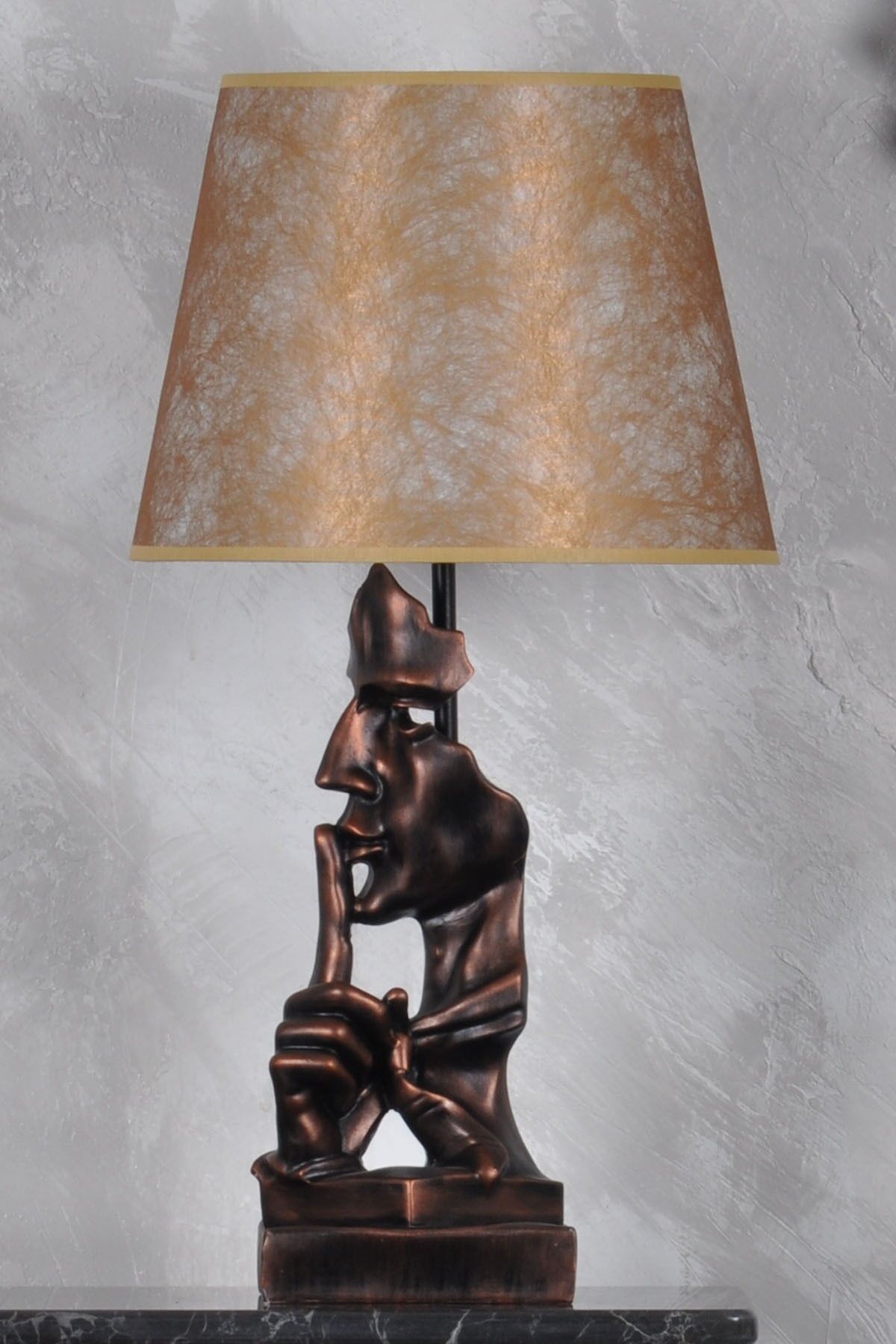 qdec Modern Dizayn Sus Abajur Bakır Gold