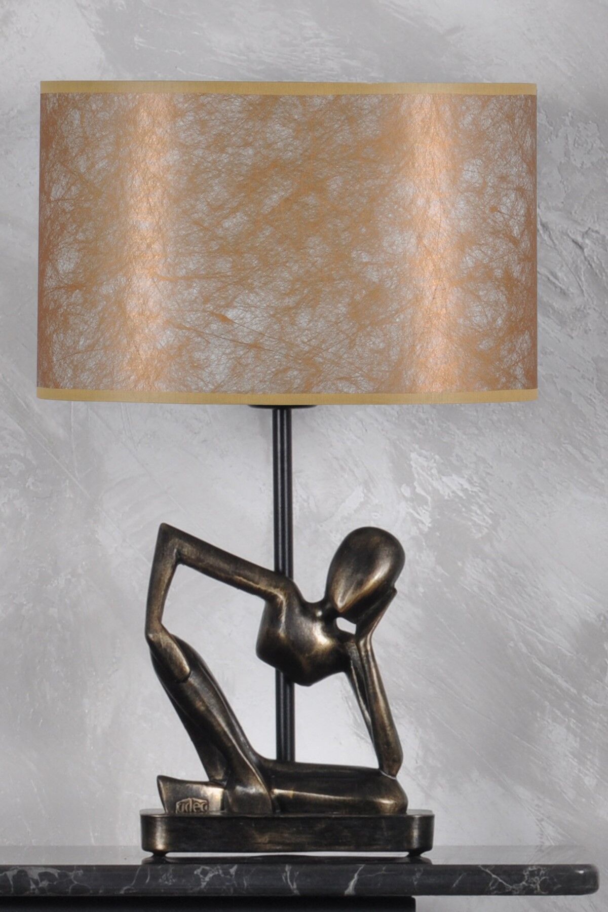 qdec Modern Dizayn İnsan Abajur Gold Gold