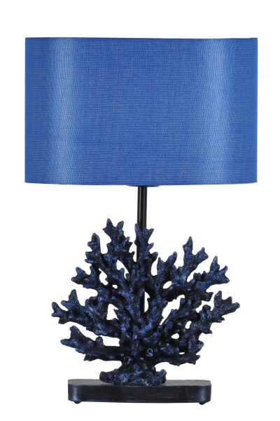 qdec Modern Dizayn Mercan Abajur Cobalt Mavi