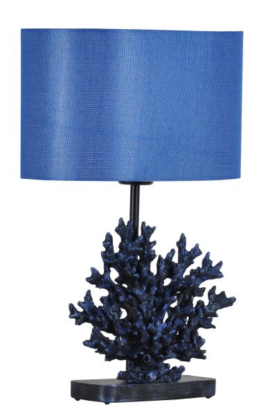 qdec Modern Dizayn Mercan Abajur Cobalt Mavi